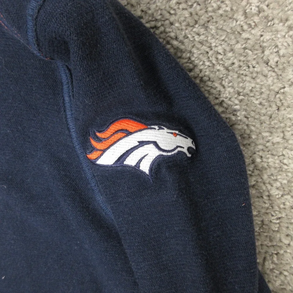 Denver Broncos Sweater Mens Large Blue 1/4 Snap Knit Pullover Tommy Bahama NFL
